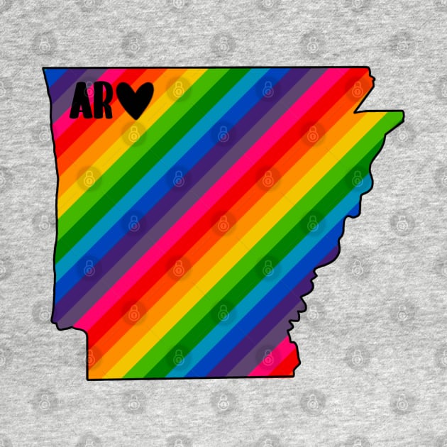 USA States: Arkansas (rainbow) by LetsOverThinkIt
